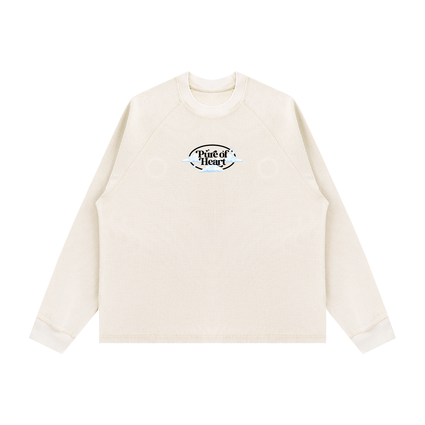 "In the clouds" Boxy Waffle Long Sleeve