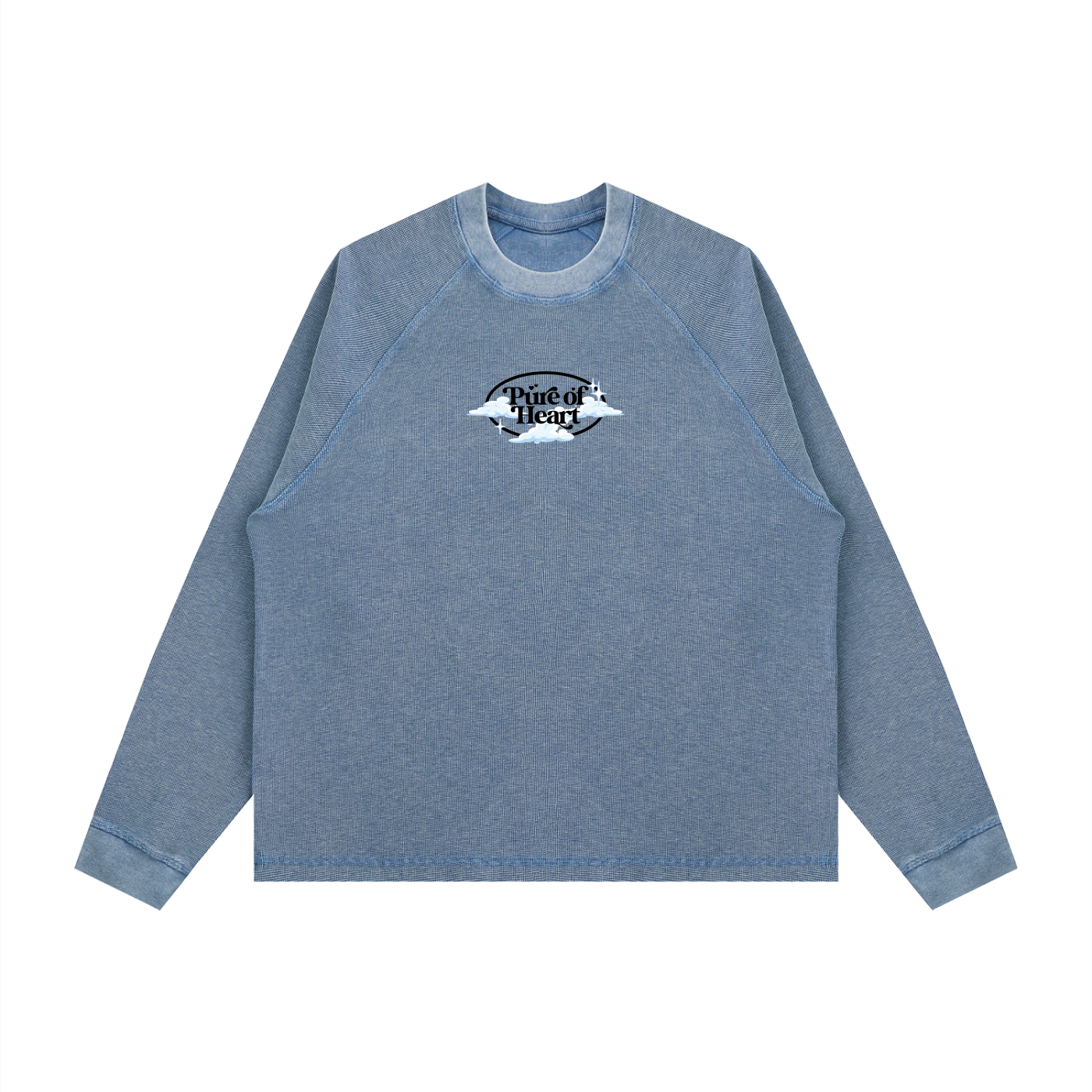 "In the clouds" Boxy Waffle Long Sleeve