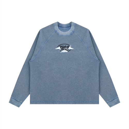 "In the clouds" Boxy Waffle Long Sleeve