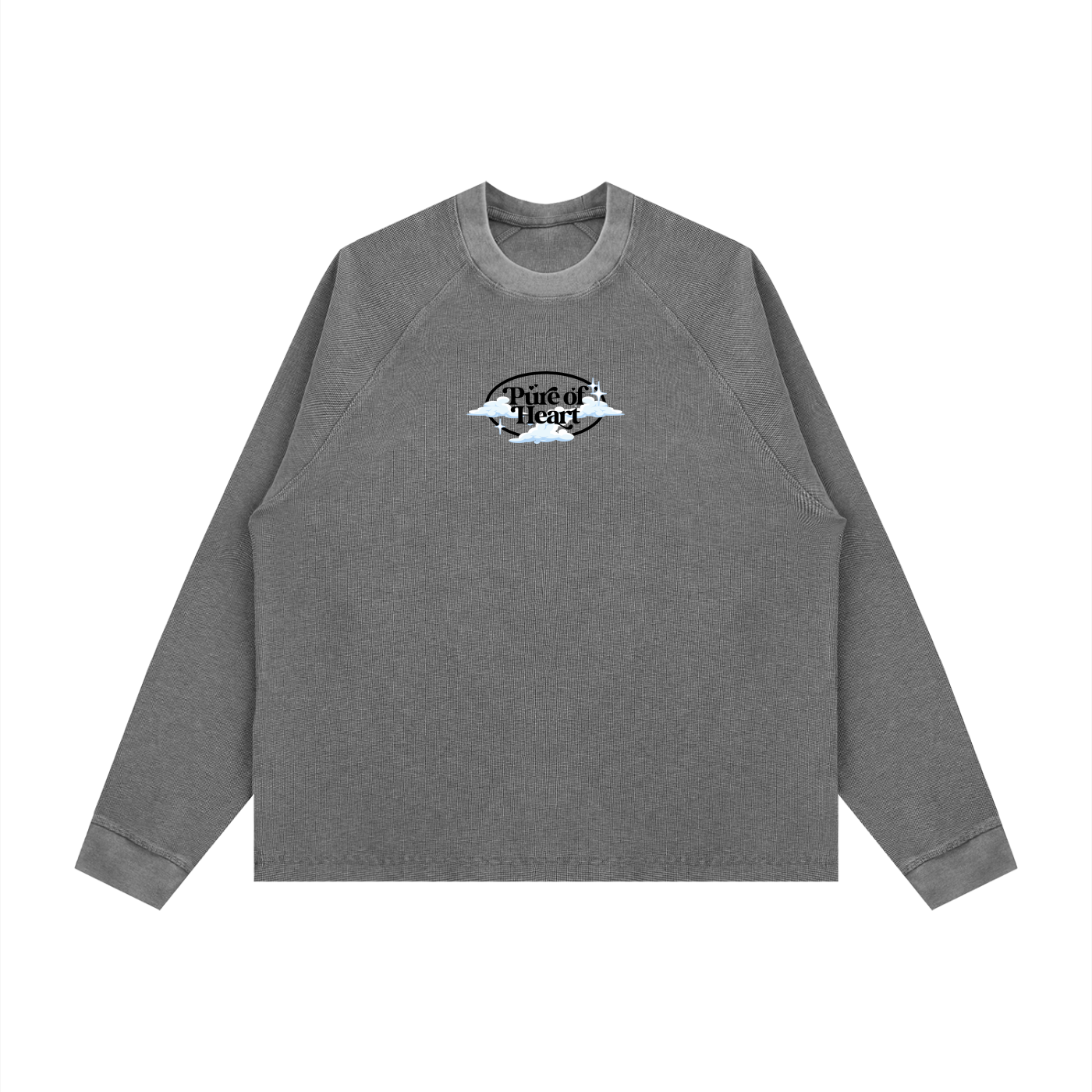 "In the clouds" Boxy Waffle Long Sleeve